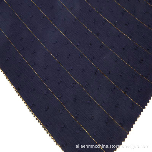 rayon crinkle with golden check lurex